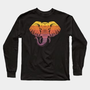 Retro Elephant Long Sleeve T-Shirt